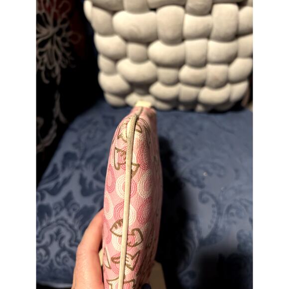 Coach 43758 Waverly Hearts Gold & Khaki PVC Crossbody Swingpack - Picture 5 of 14